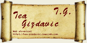 Tea Gizdavić vizit kartica